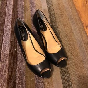 Cole Haan peep toe heels